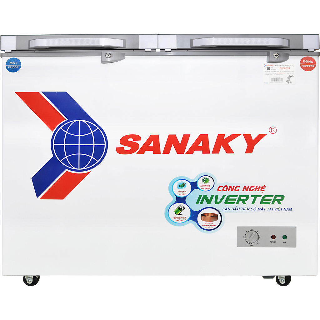 Tủ đông Sanaky Inverter 260 lít VH-3699W4K - Hàng chính hãng