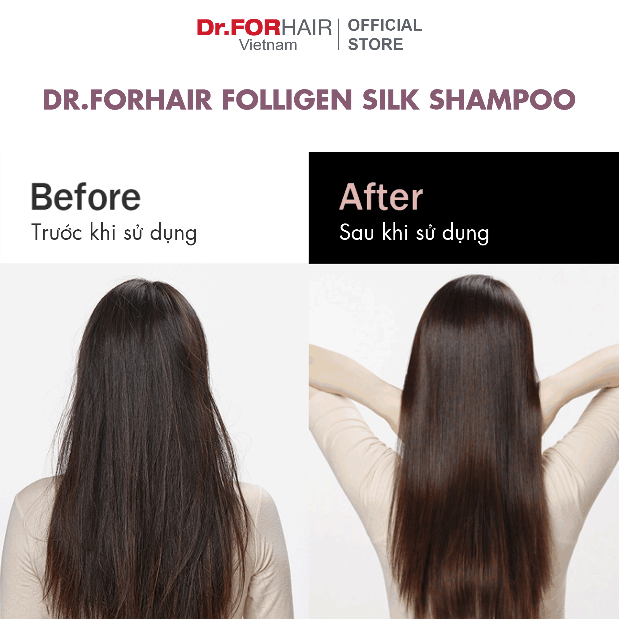 Dầu gội đầu phục hồi tóc mỏng và hư tổn, làm sạch dầu thừa Dr.FORHAIR FOLLIGEN SILK SHAMPOO 500ml