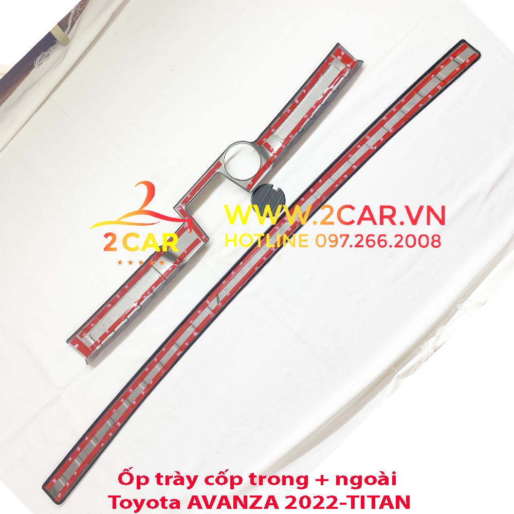 Ốp chống trầy cốp trong, ngoài xe TOYOTA AVANZA 2022 2023 chất liệu TITAN cao cấp, chống sước cốp AVANZA