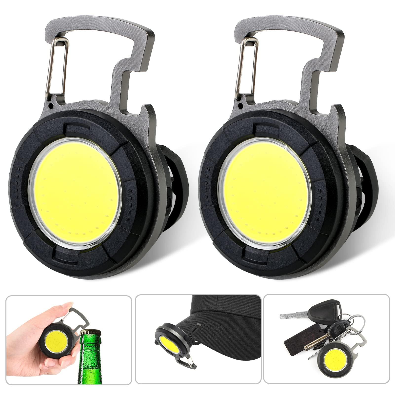 Đèn làm việc LED mini, 2 mảnh đèn kiểm tra có thể sạc lại đèn làm việc bằng đèn pin di động ánh sáng cơ học chống nước để sửa chữa khẩn cấp cắm trại