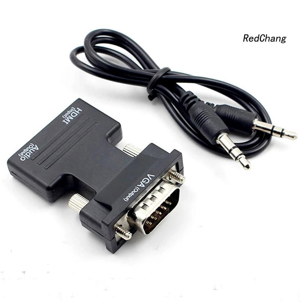 Đầu chuyển đổi SPQ cổng 1080P HDMI sang VGA có cáp âm thanh cho PC HDTV