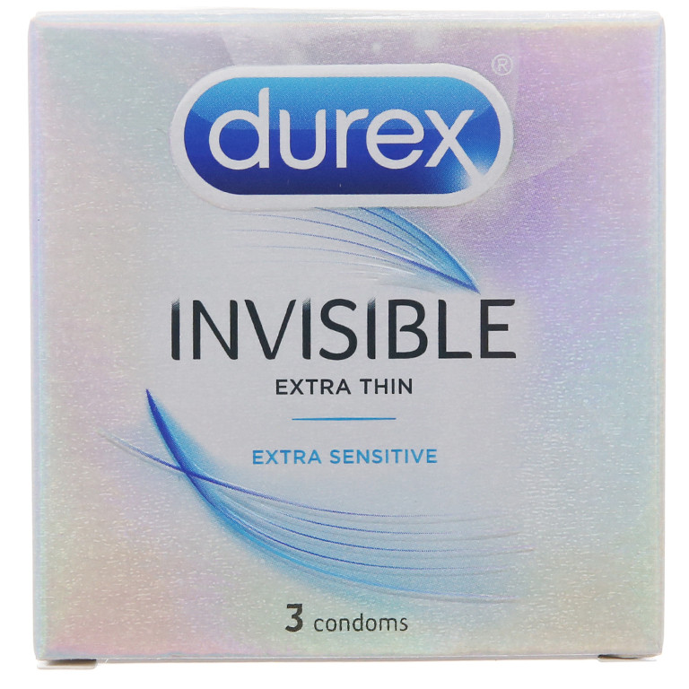 [3 chiếc] Bao Cao Su Durex Invisible Extra Thin &amp; Sensitive 3s