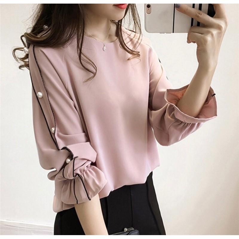 ÁO KIỂU TAY VIỀN XINH ĐẸP