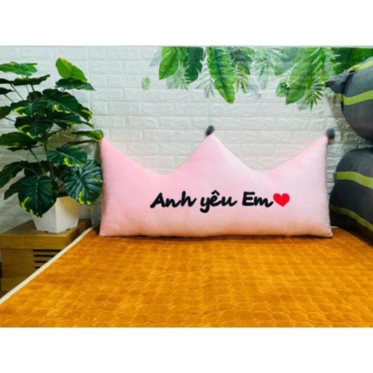 Gối tựa đầu giường vương miện đủ màu