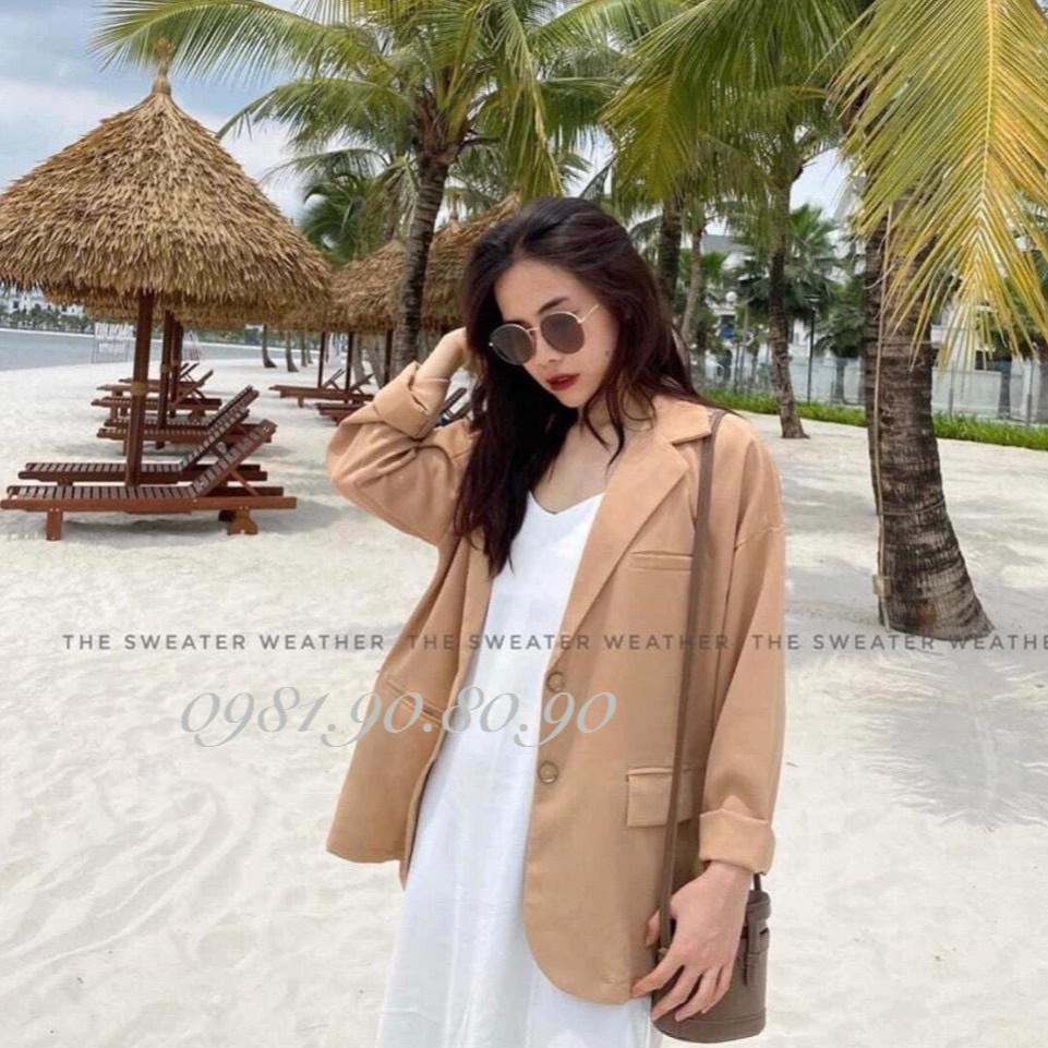 Áo vest nữ hàn quốc dáng xuông chất cao cấp 4 màu sang chảnh