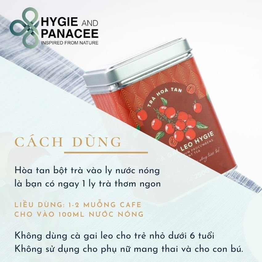 Trà Thảo Dược Cà Gai Leo Hygie Giải Độc Gan, Giải Rượu Bia, Mát Gan, Tăng Cường Sức Đề Kháng Hũ 250g