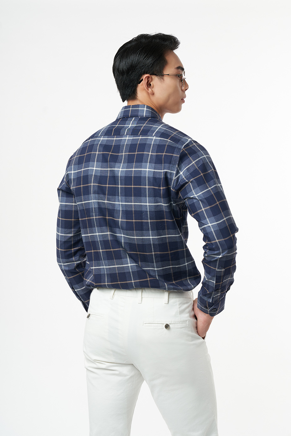 Áo Sơ Mi Nam Caro Tay Dài Cotton Ninomaxx Thương Hiệu N&amp;M 2110032