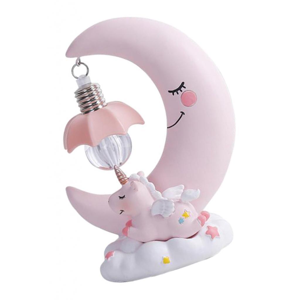 Moon Dream Night Light Baby Kid Room Sleeping LED Bed Table Lamp Decor Set