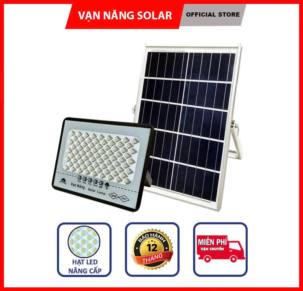 Đèn năng lượng mặt trời chống lóa Vạn Năng Solar 100w