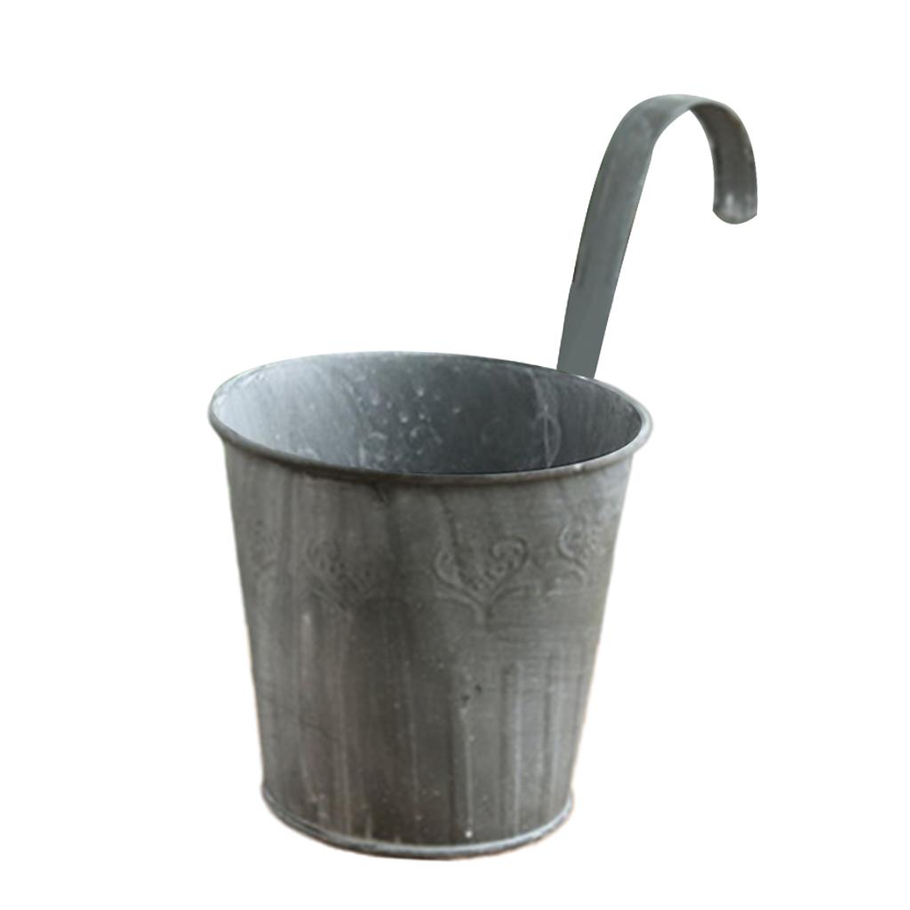 Flower Pot Succulent Bonsai Planter Metal Plant Bucket For Home Garden Yards