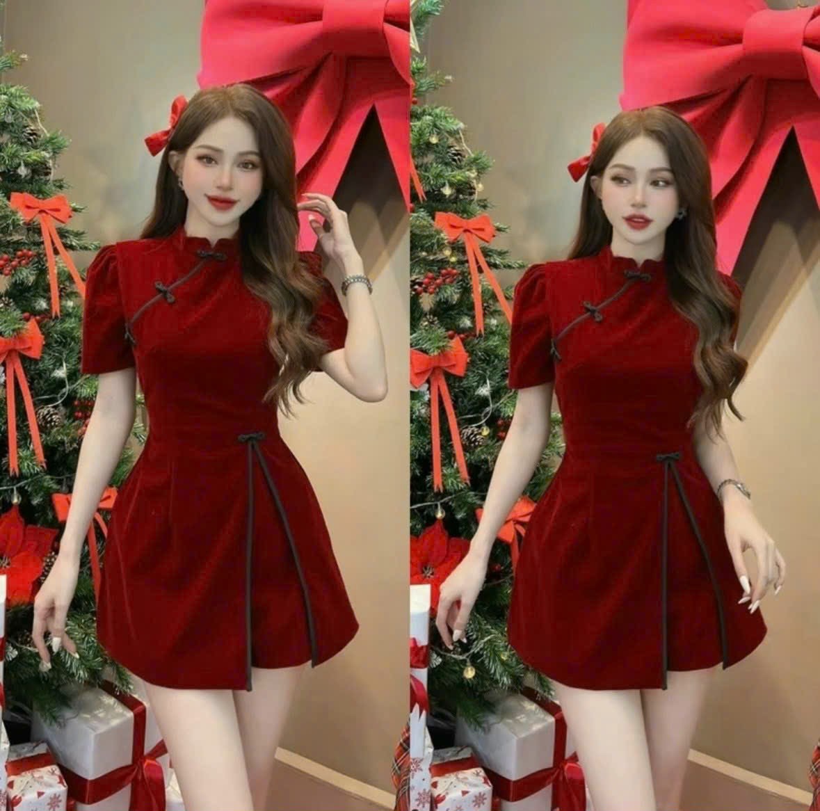 SÉT NHUNG CỨNG KÈM QUẦN NÚT TÀU Y HÌNH MÀU Y HÌNH