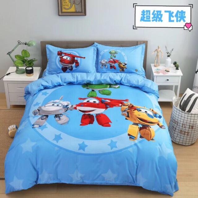 Set Chăn Ga Gối Cotton TiNa Hàng Nhập Khẩu Cao Cấp 4 Món mẫu Hoạt Hình Siêu Dễ Thương