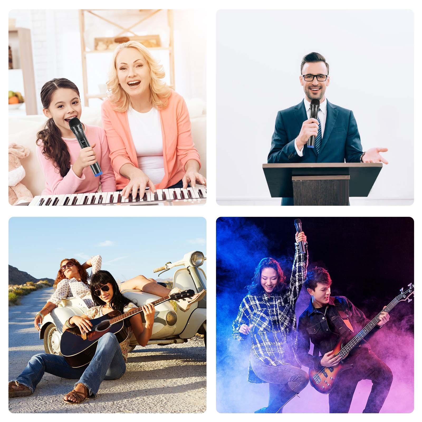 UHF Metal Dynamic Handheld Karaoke Mic for Camera Karaoke Machine Singing