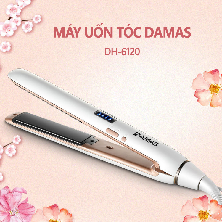 Máy Uốc Tóc Đa Năng Kết Hợp Duỗi Và Là Tóc 3 in 1 Damas D6120 - Thiết Kế Sang Trọng Cao Cấp Với 4 Mức Tạo Kiểu Thông Minh - Hàng Chính Hãng