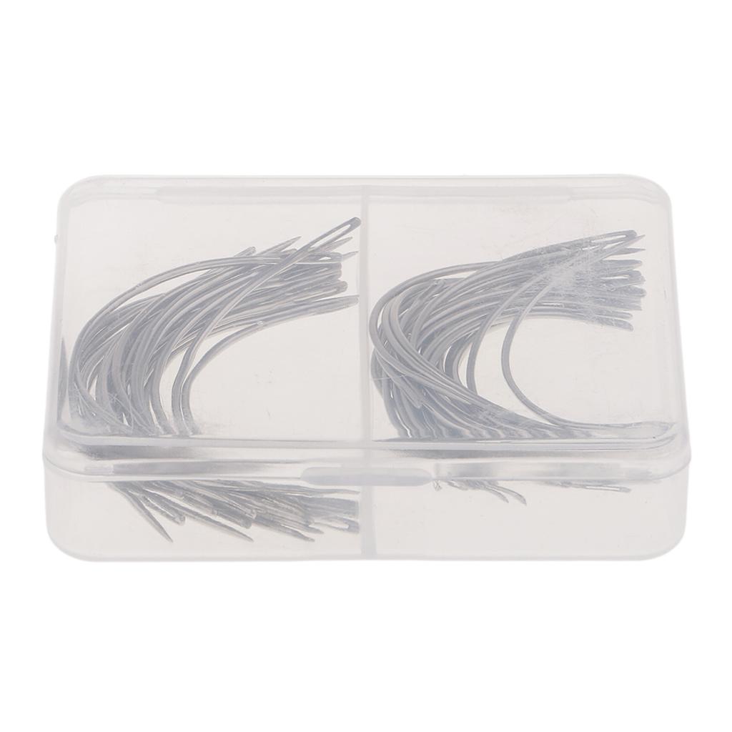 50X C Curved Needles Hand Sewing Upholstery Repair Quilting Knitting Needles