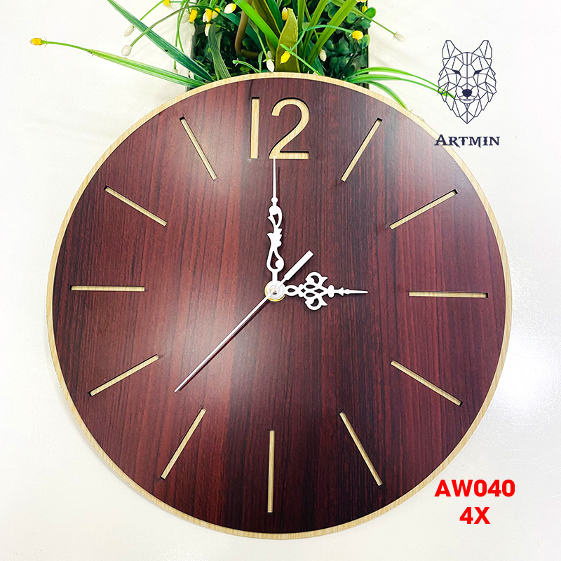 AW040 - Đồng Hồ Gỗ Decor Trang Trí – Đồng Hồ Treo Tường Đẹp 2023