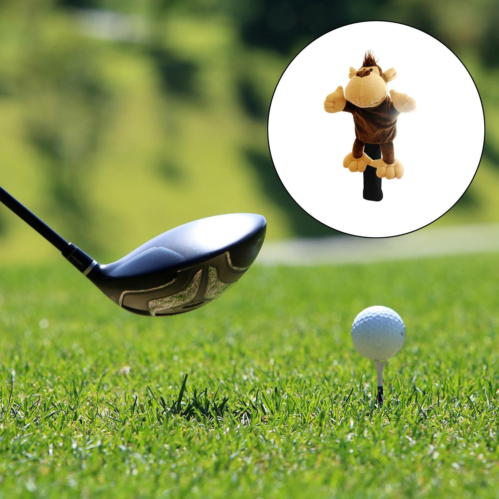 2 Pieces Golf Club Headcover Cute Portable Wood Driver Head Cover Cartoon Headcover Sleeve for Head
