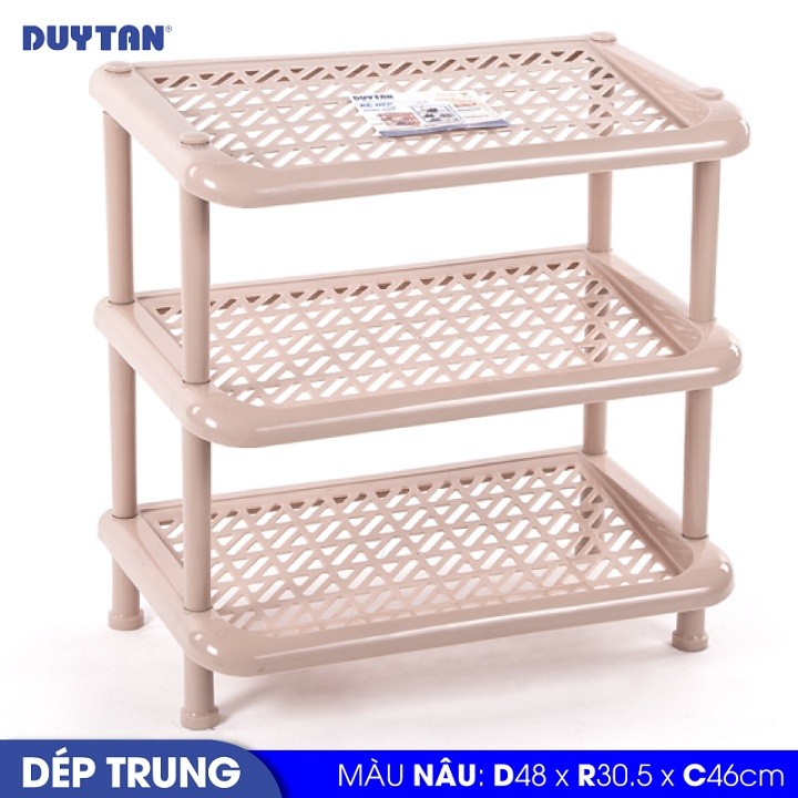 Kệ dép trung nhựa Duy Tân 3 tầng (48 x 30.5 x 46 cm) - 31737 - Giao màu ngẫu nhiên - Hàng chính hãng