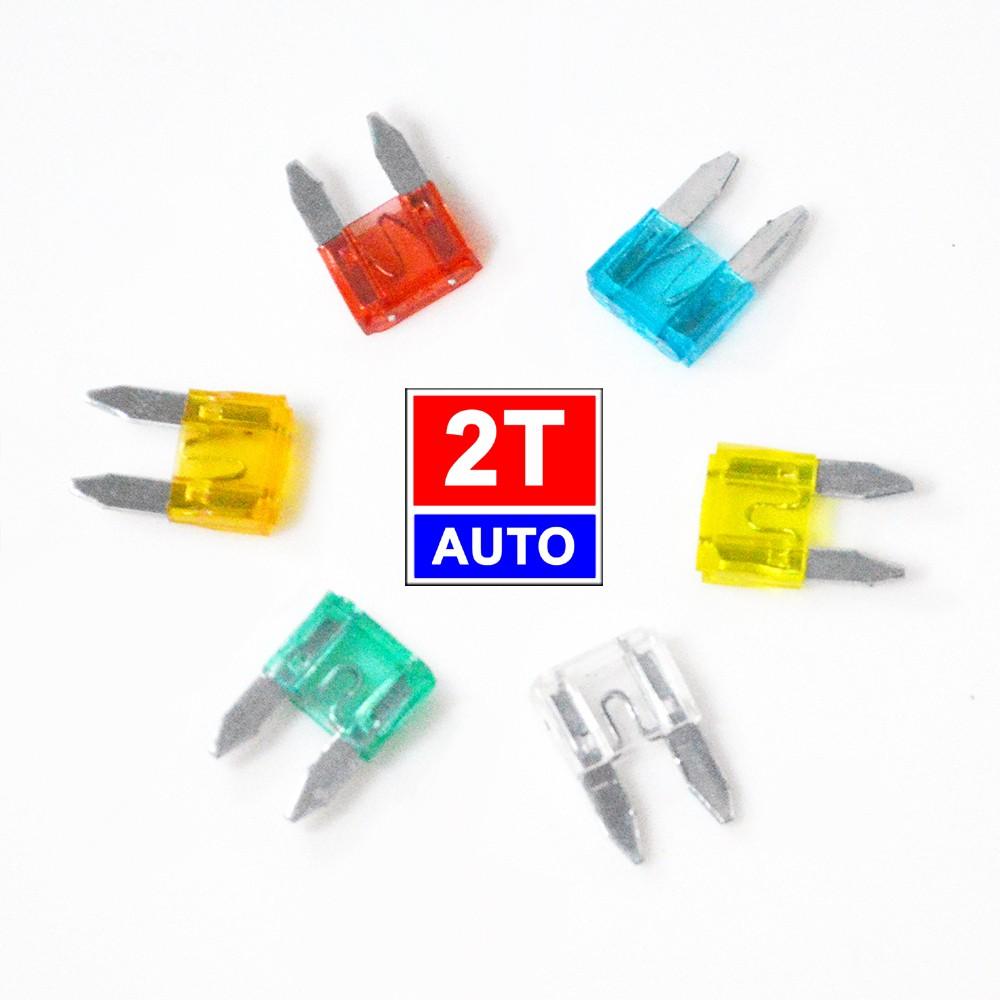 Bộ 05 Cầu chì ô tô xe hơi các loại ampe khác nhau - Car Fuse:  SKU:124