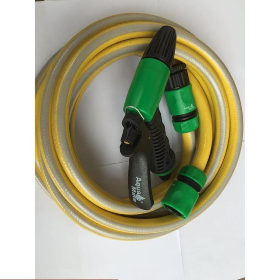 ️ Vòi tưới cây rửa xe 6m-7m-8m tay bóp tùy chỉnh nhiều chế độ 319498622-1622-3 mầu cam