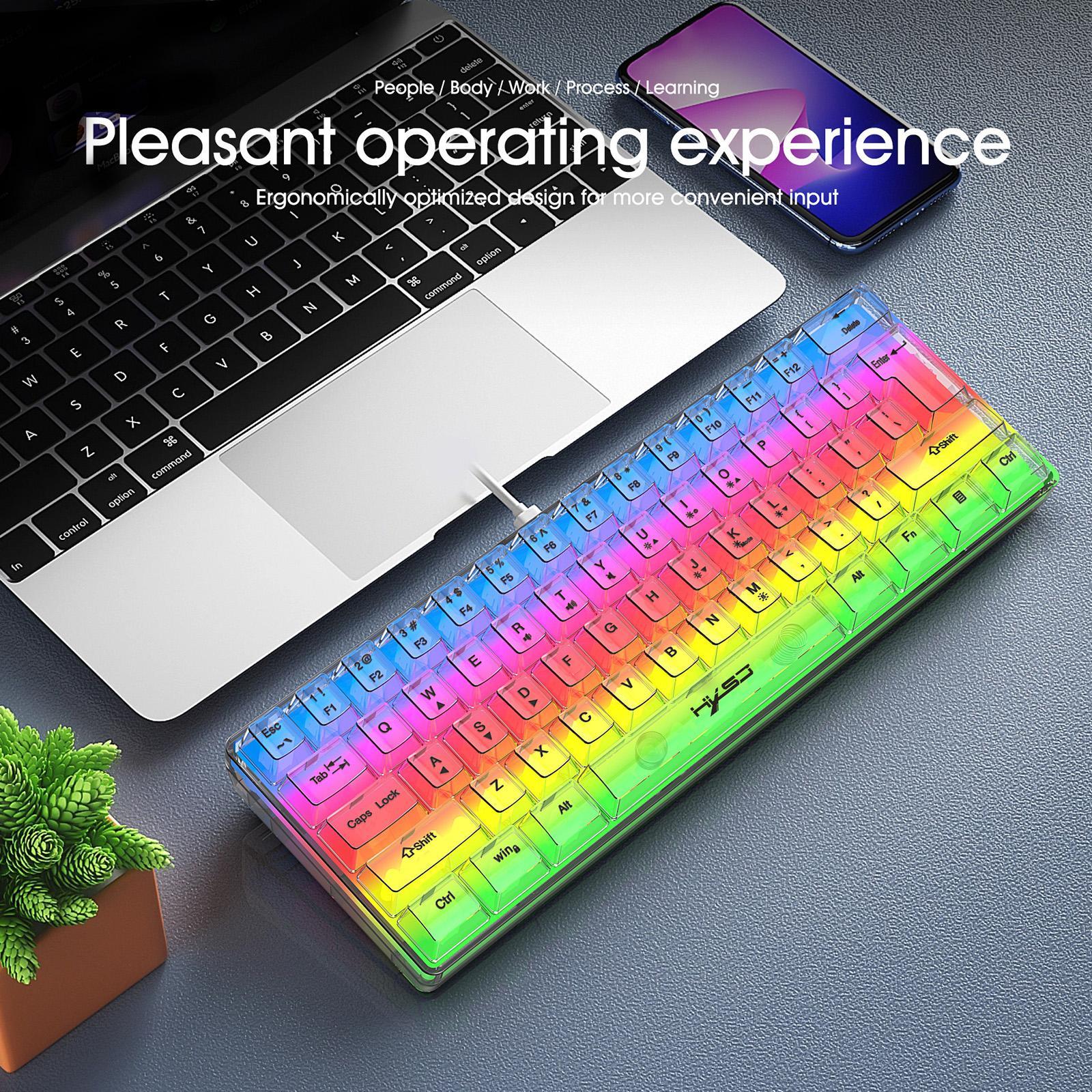 Gaming Keyboard 61 Keys 5 Speeds Adjustable Keypad for Gamer Computer Laptop