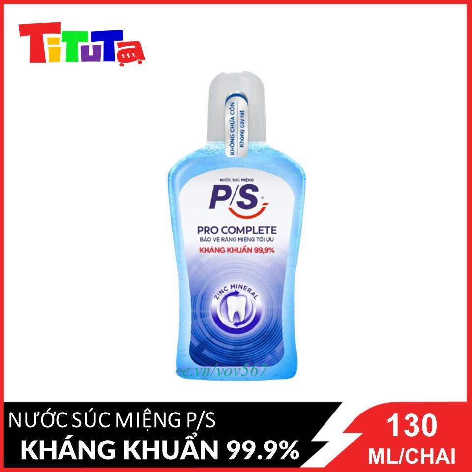 Nước súc miệng P/S Pro Complete kháng khuẩn 99.9% size 130ml