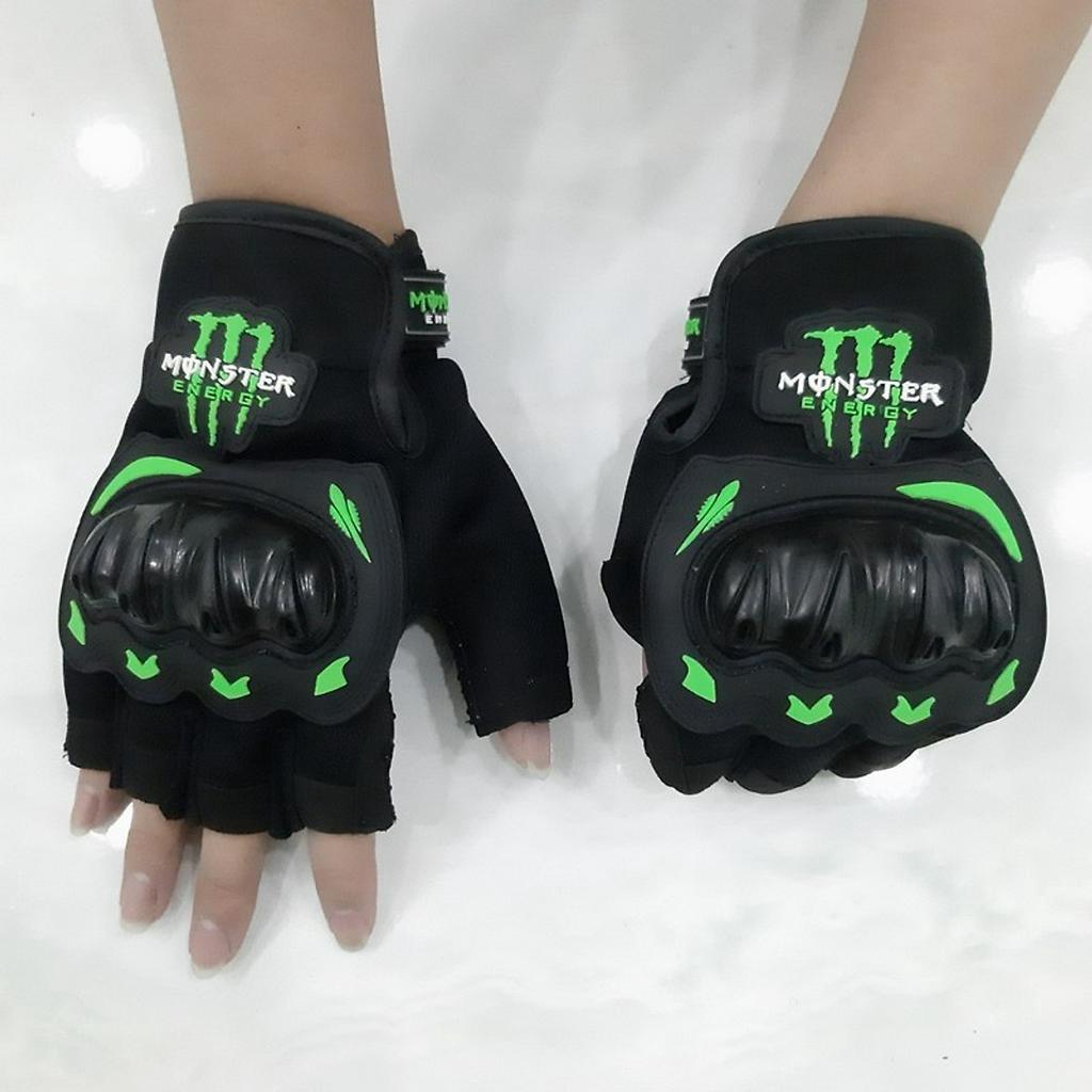 găng tay gù monster cụt ngón - Black, Black