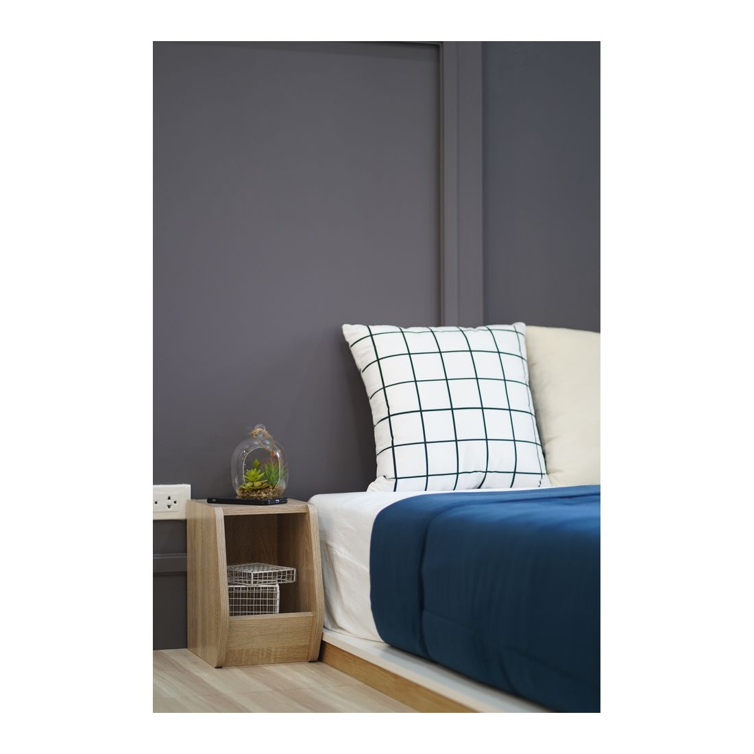 SB Furniture, Looms, Jayden-A Open Box, Solid Oak Color, W20xD30xH30 cm.