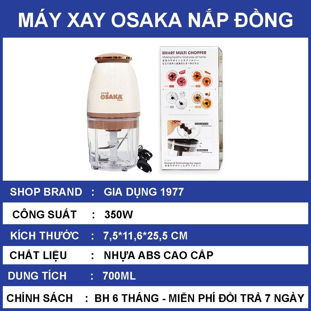 Máy xay thịt Osaka Nhật Bản công suất 350W dung tích 700ML, Máy xay cầm tay mini xay thịt, chả cá đăng siêu tốc tiện lợi