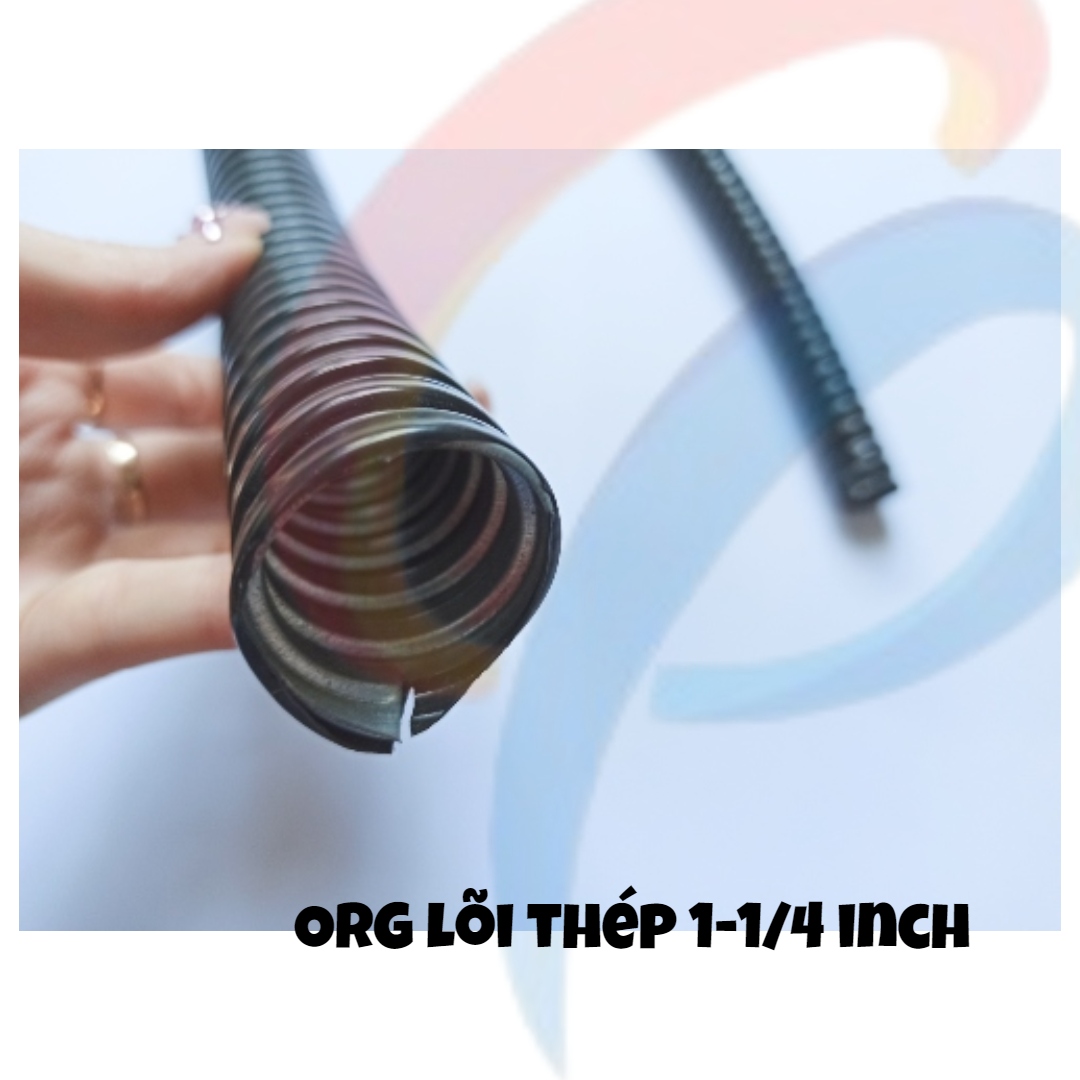 Ống ruột gà lõi thép bọc nhựa PVC phi 1-1/4 inch