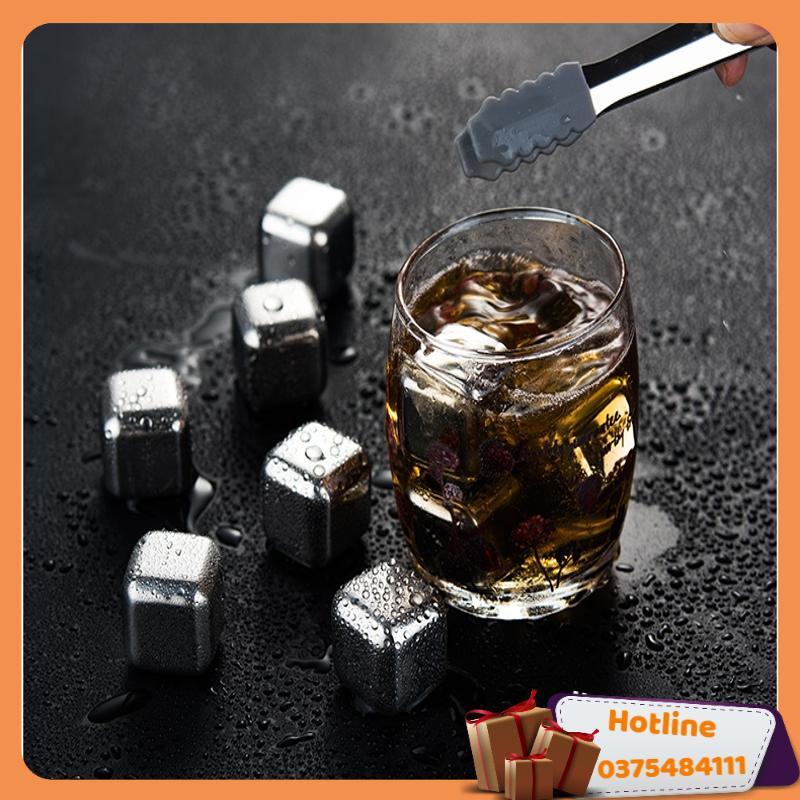 Đá Lạnh Không Tan 8 Viên Inox 304-16X11X3.5Cm - Hàng Loại 1