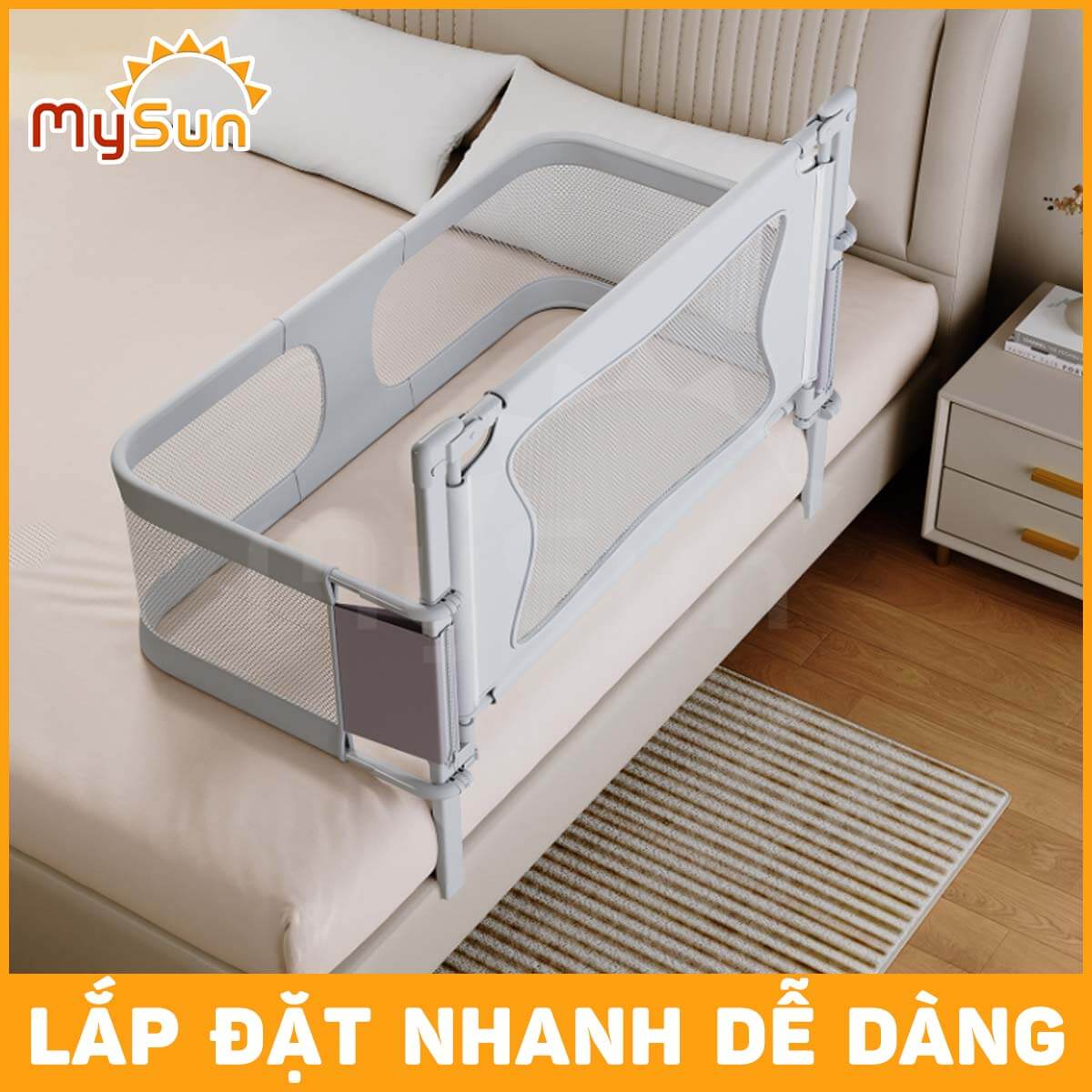 Quây cũi giường cho em bé sơ sinh cao cấp MySun