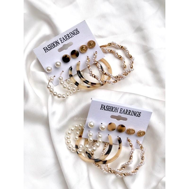 Set 6 Đôi Khuyên Tai Hàn Quốc