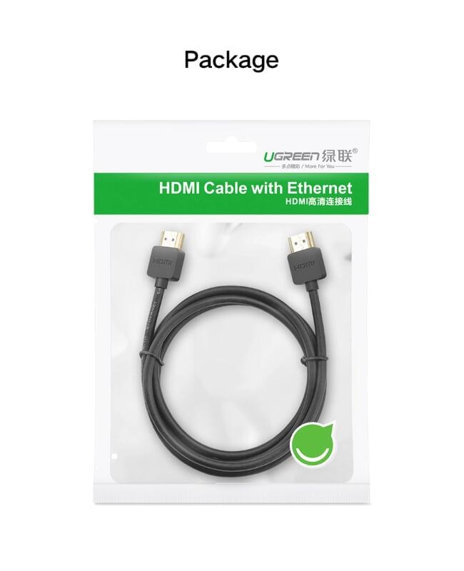 Ugreen UG30822HD121TK 0.5M màu Đen Cáp tín hiệu HDMI chuẩn 2.0 hỗ trợ phân giải 4K * 2K - HÀNG CHÍNH HÃNG