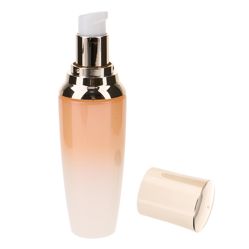 2xEmpty Glass Pump Spray Bottle Makeup Lotions Sunscreen Jars Container 50ML