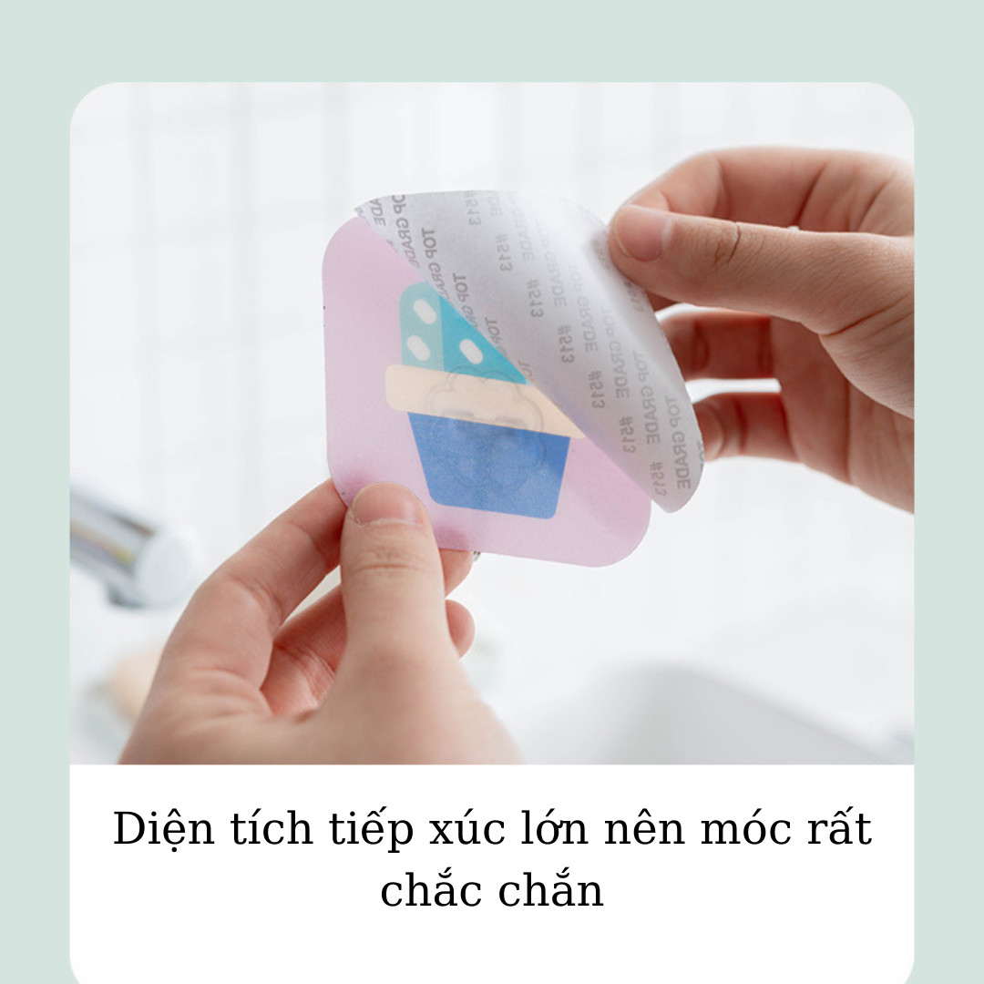 Móc Dán Tường Hoạt Hình Dễ Thương ( Keo Acrylic Cao Cấp 7.5 x7.5 cm )