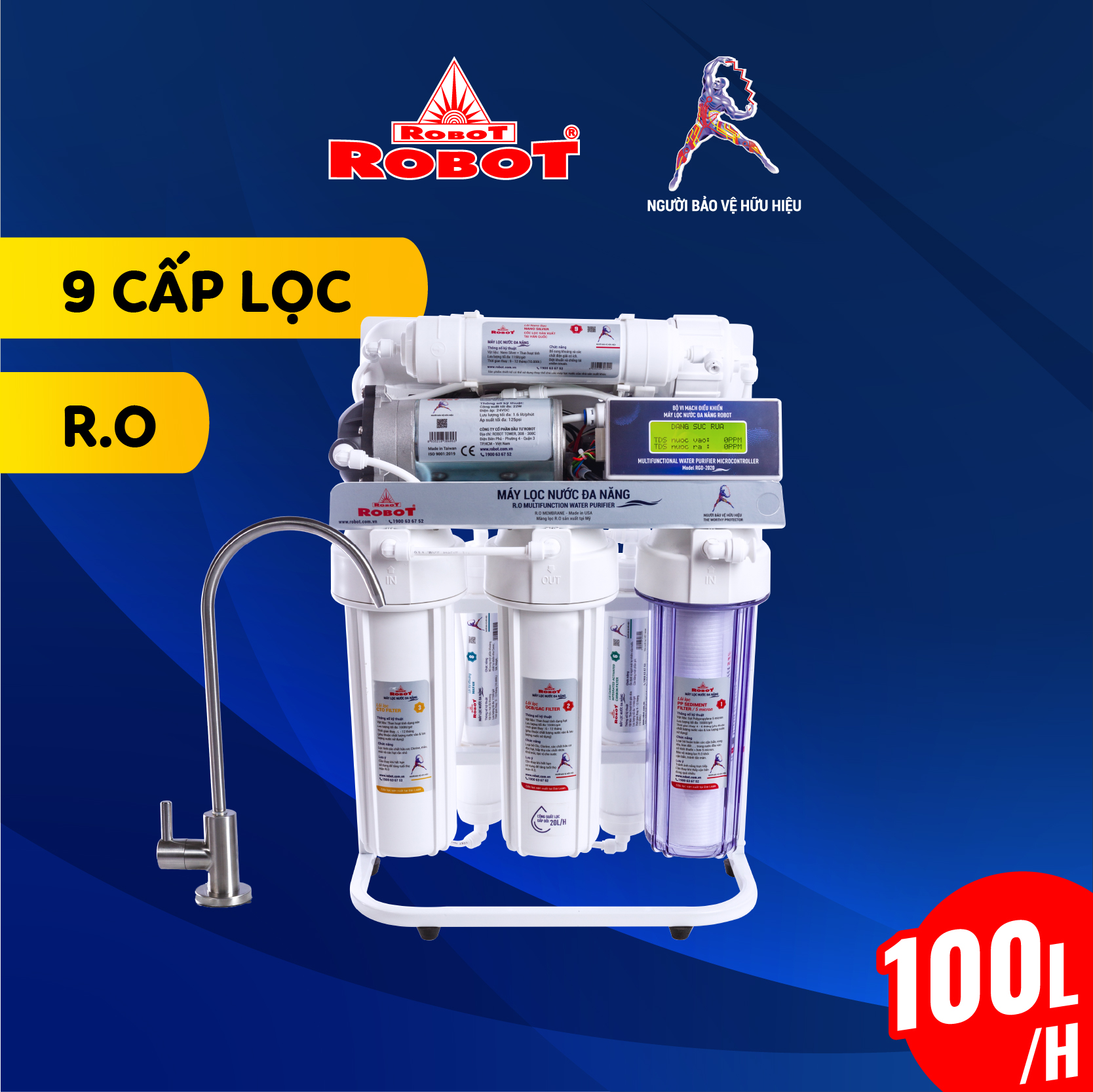 Máy lọc nước R.O Robot 9 cấp Alpha 939G - Hàng chính hãng
