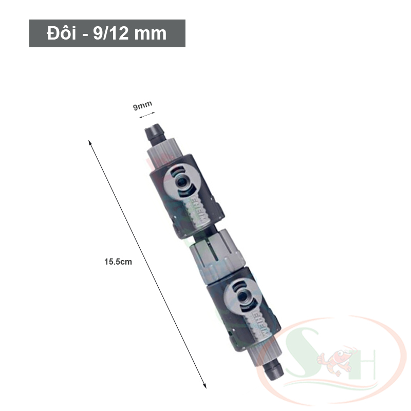 Van khóa Eheim Quick Release Tap 9, 12, 16 mm nối tăng giảm dòng dây ống lọc thùng