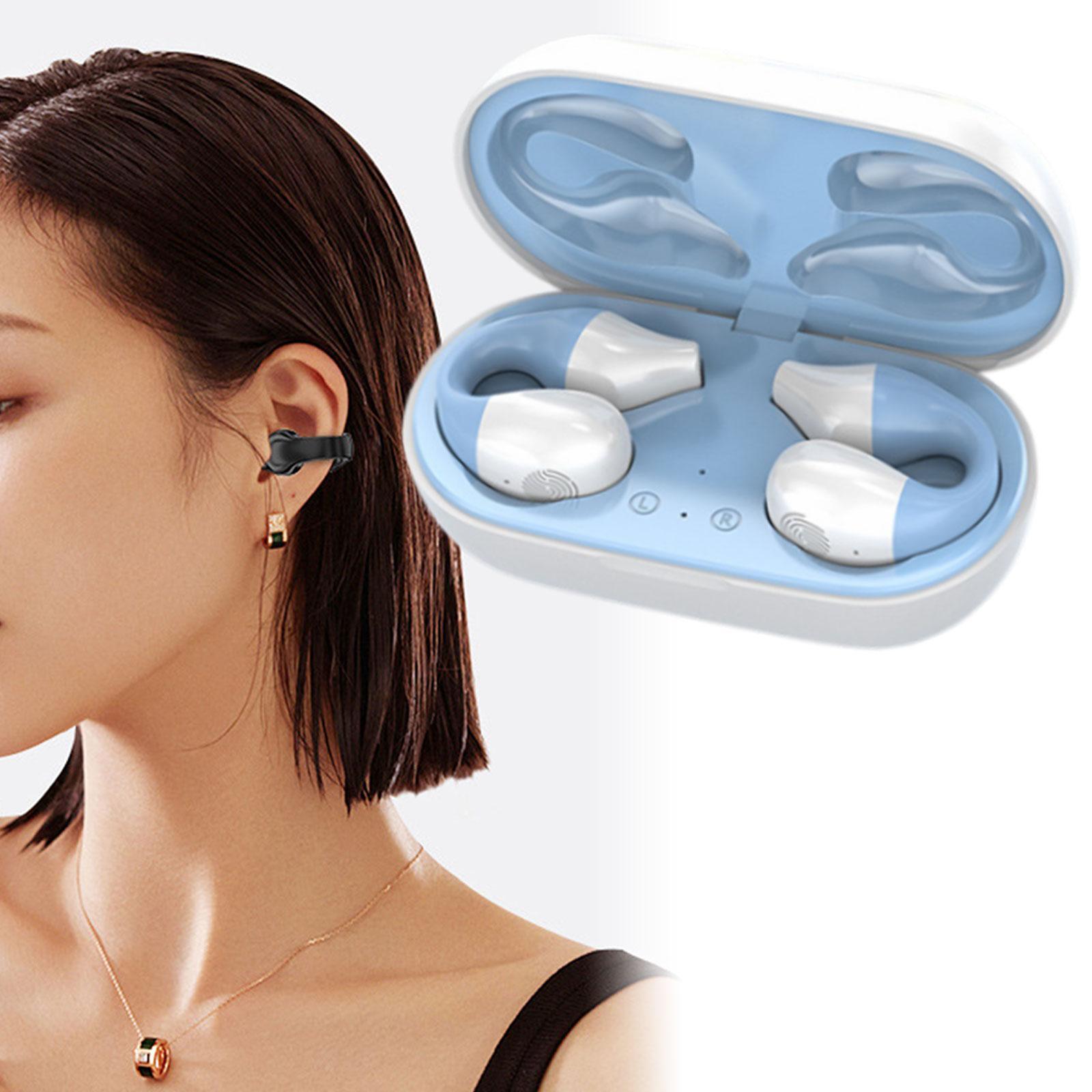 Air Conduction Headphones Earbuds HiFi Stereo Noise Cancelling with Charging Case Earpiece Sport Earphones for Games Driving Sports