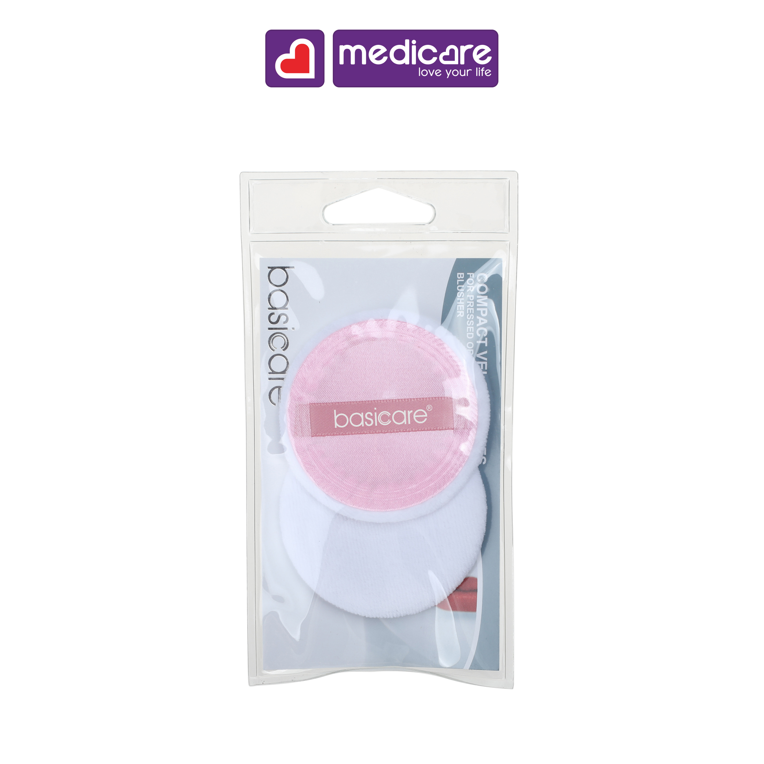 Bông phấn phủ Basicare 1050B 2 cái