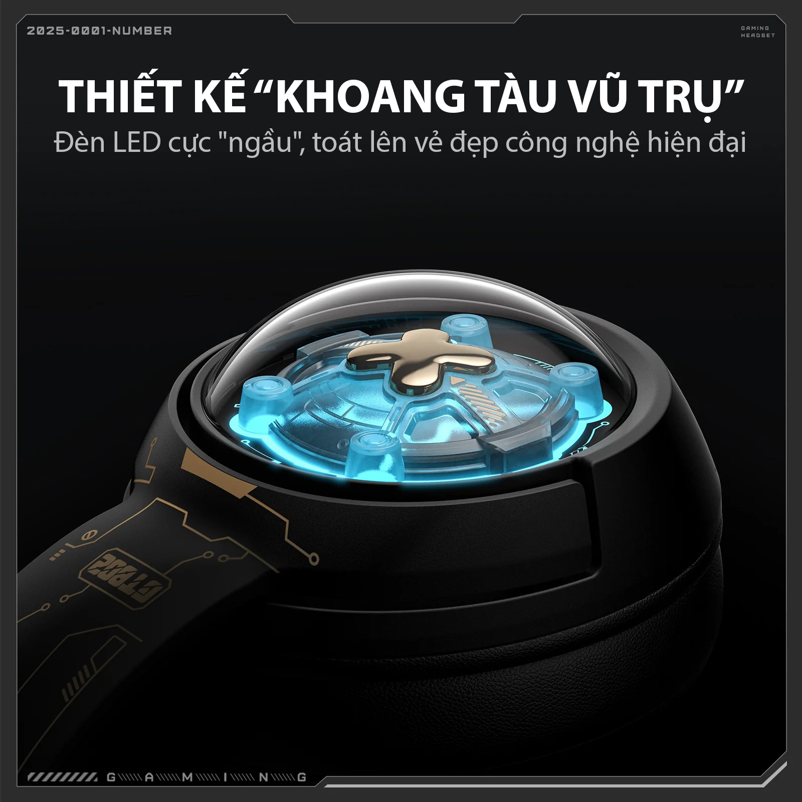 Tai Nghe ONIKUMA GT802 (2.4G+Bluetooth+Wired) Tri-Mode Black - Hàng Chính Hãng