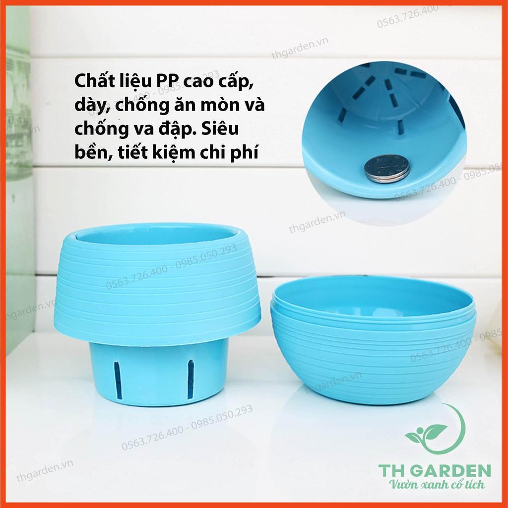 Chậu Trồng Cây Mini 7x7cm Có Đáy Trữ Nước - Chậu Hoa Đa dạng màu sắc - Trang trí nhà cửa, văn phòng tuyệt đẹp