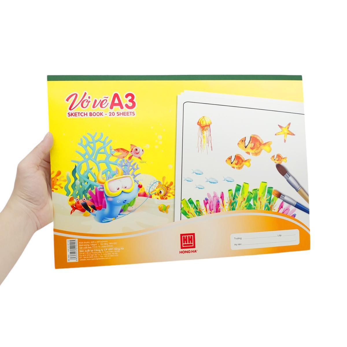 Vở Vẽ A3 Hồng Hà 4942 (20 Tờ) - Mẫu 2
