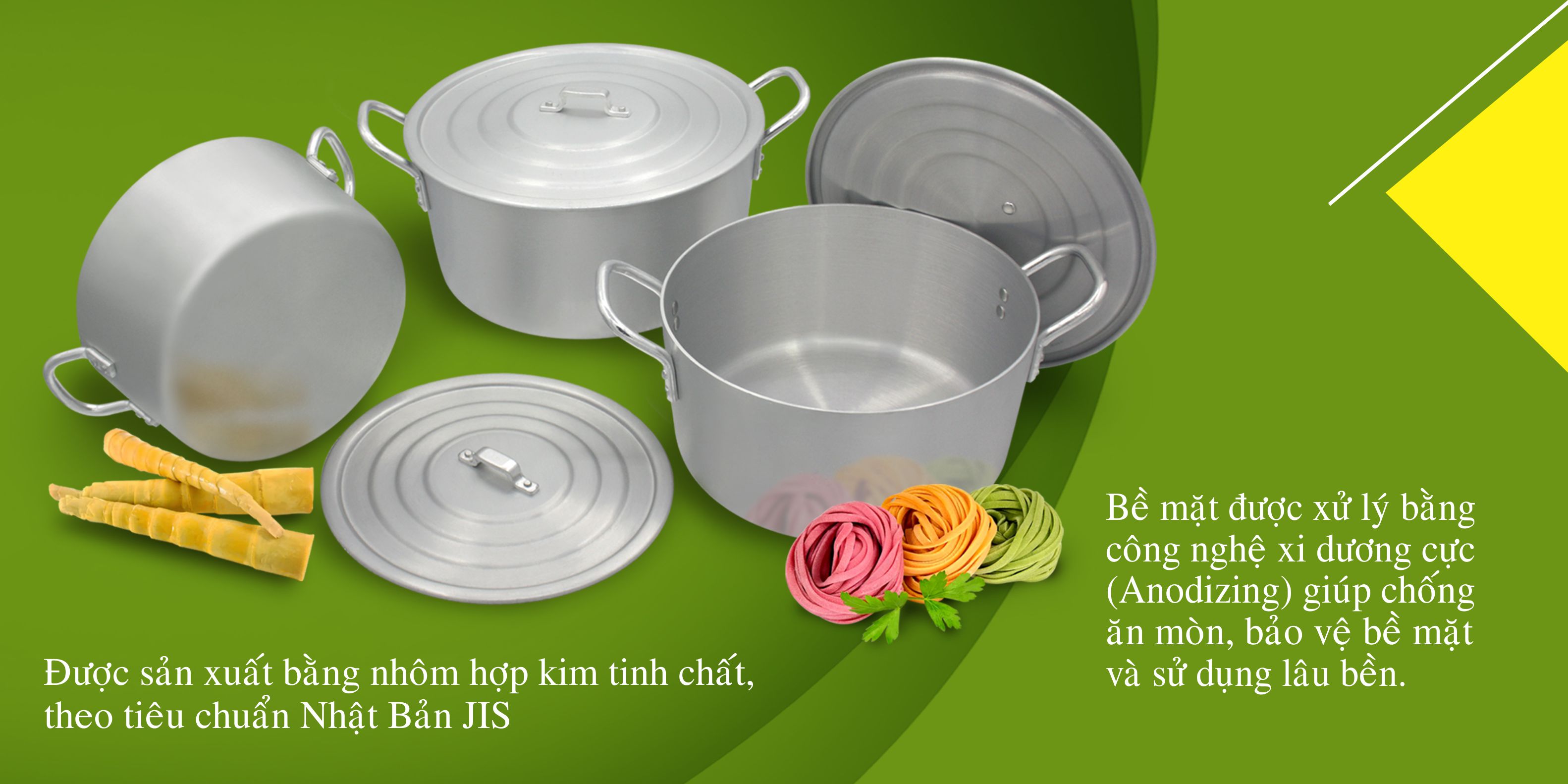 Bộ nồi đặc biệt qoai tròn xi bóng T5 Kim Hằng  (16, 18, 20, 22, 24cm)