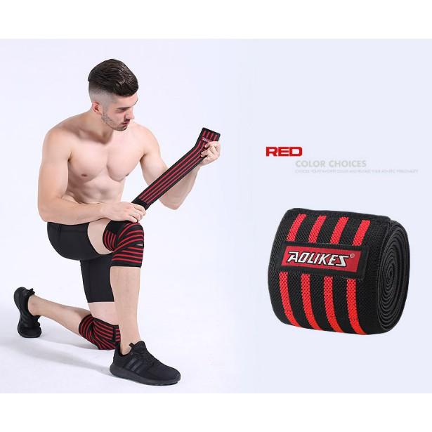 Quấn gối Aolikes ( 1 cặp ) / Quấn đầu gối / Bảo vệ đầu gối / Băng gối tập Gym -A 7167