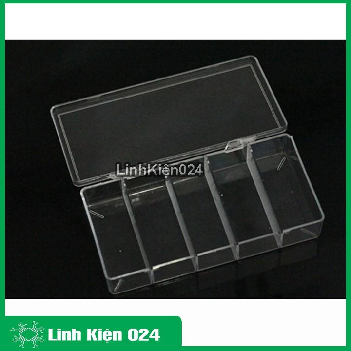 Hộp Đựng Linh Kiện 4 Ngăn Mica Trong Suốt