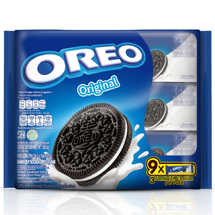 Combo 3 Khay Bánh Quy Sôcôla Oreo Vị Vani 3x256.5g