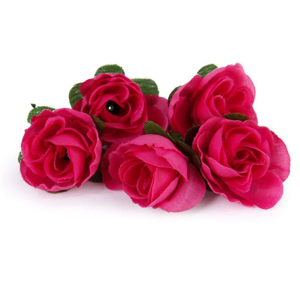 50pcs 3cm Artificial Silk Roses Flower Heads Wedding Decor
