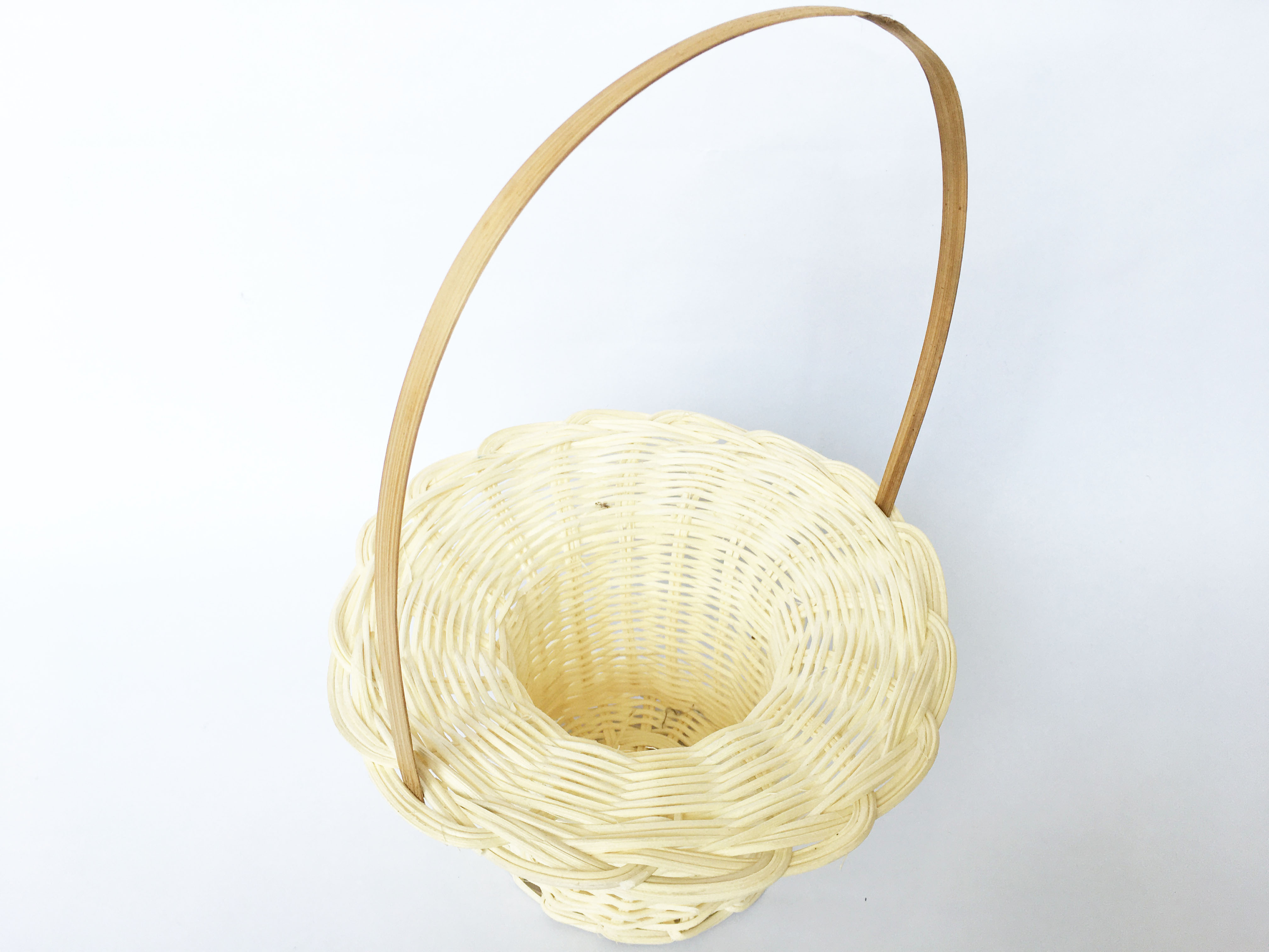 Lẵng hoa mây giỏ đan bằng mây tự nhiên KT M23xĐ13xC12cm  cắm hoa, decor, trang trí bằng mây