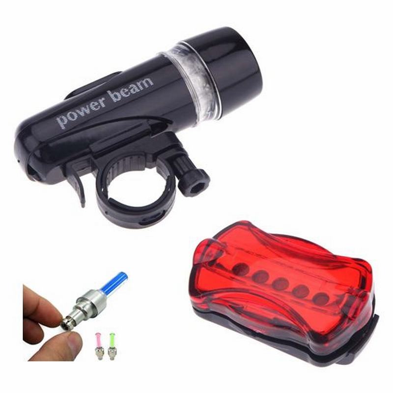 Combo đèn pin + đèn chiếu hậu xe đạp tặng đèn led van xe